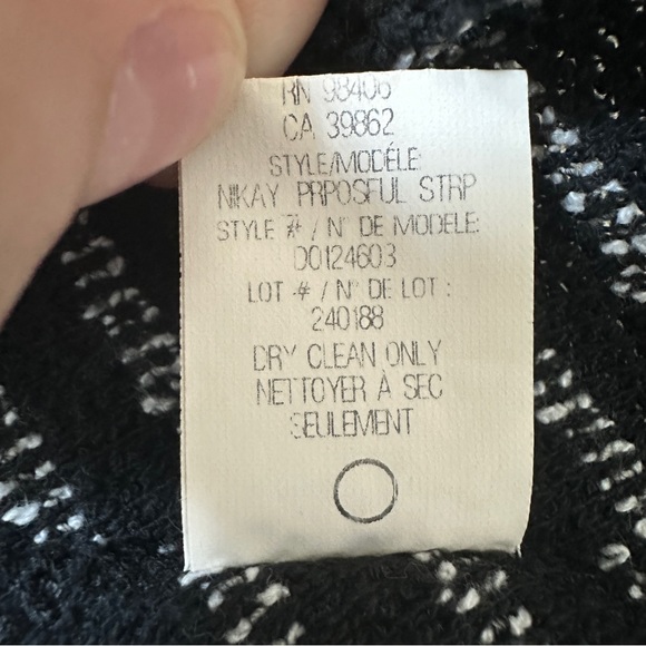 Theory Nikay Purposeful Striped Sleeveless Dress Tweed Fit & Flare Flounce - Picture 7 of 9